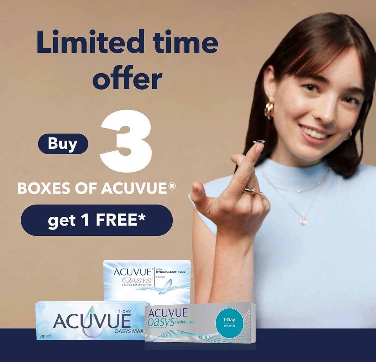 ACUVUE Buy 3 Get 1 Free